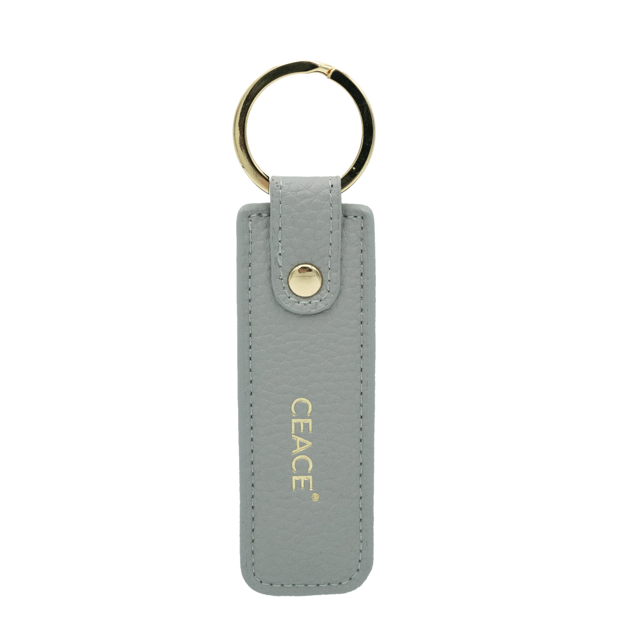 Veganer Schlüsselanhänger in Light Grey – Minimalistischer und eleganter Schlüsselanhänger aus nachhaltigem Material