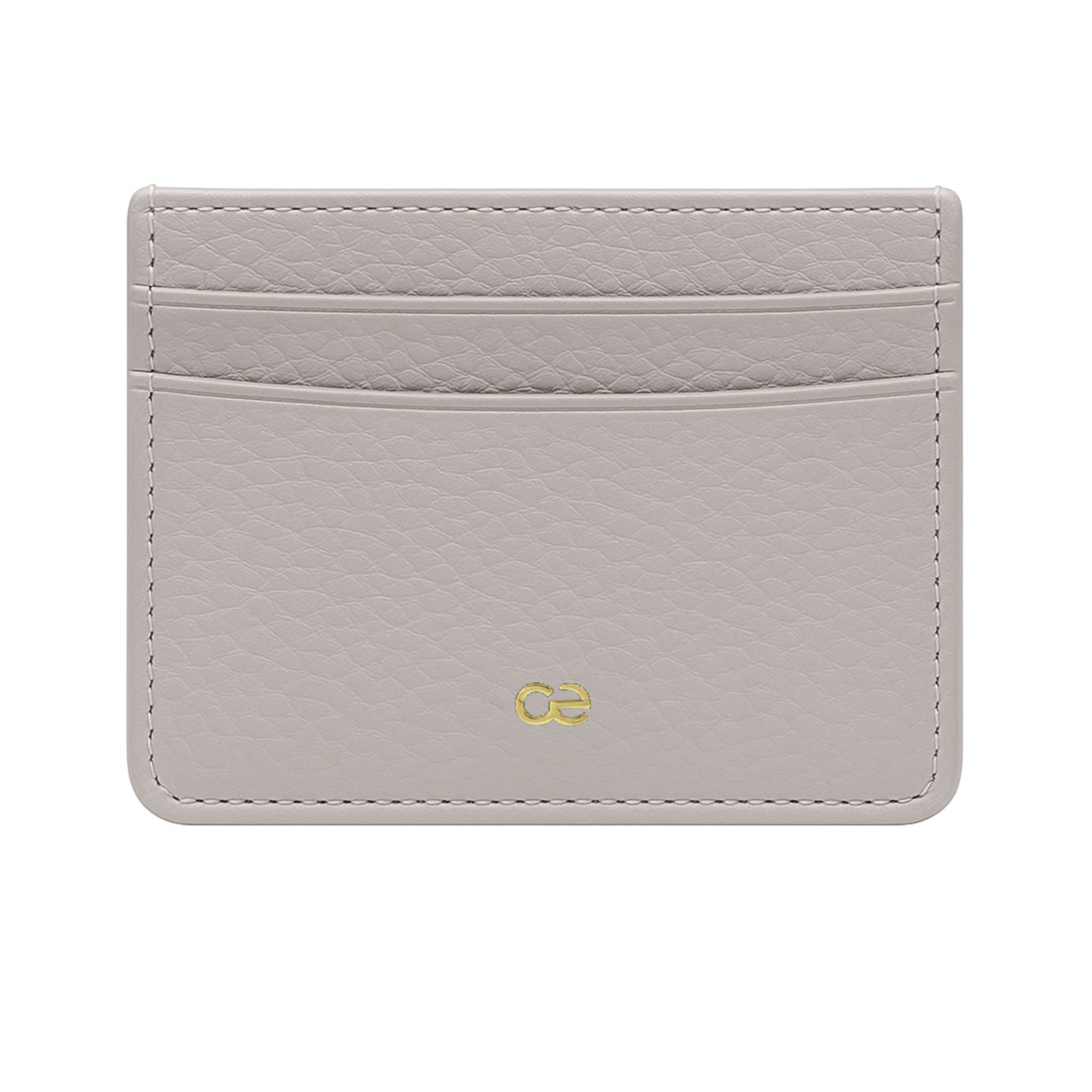 Veganer Hellgrauer Cardholder – Minimalistisches und stilvolles Kartenetui aus hochwertigem Leder.