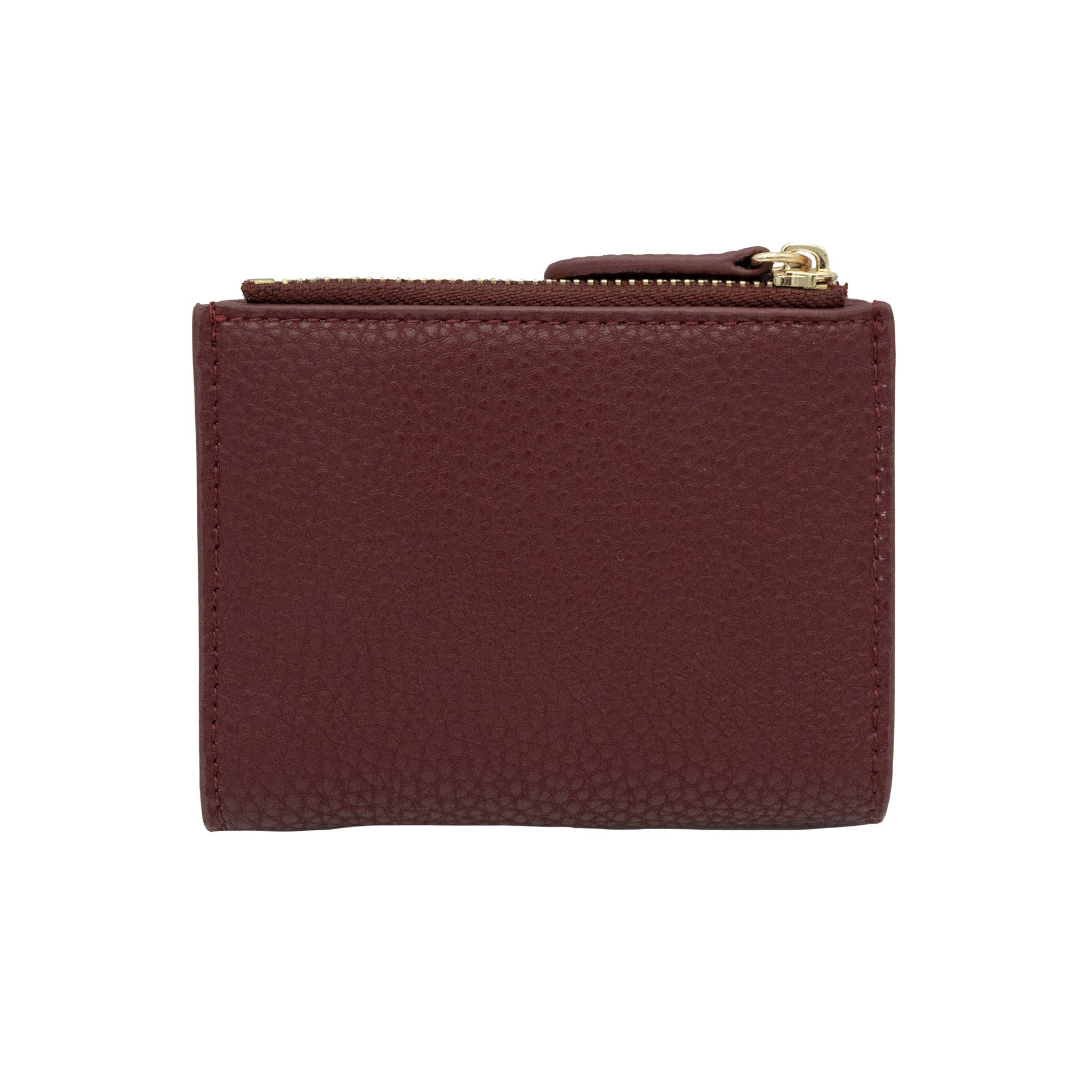 Veganer Cherry Red Coin Wallet – Minimalistischer und eleganter Geldbeutel aus nachhaltigem Material von der Rückseite